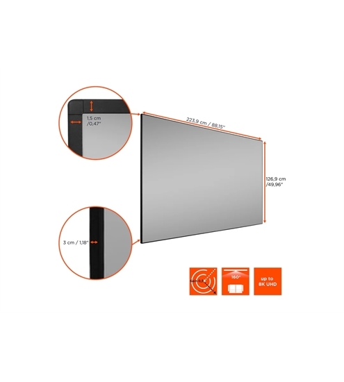 celexon CLR HomeCinema UST Hochkontrast-Rahmen LW 120''