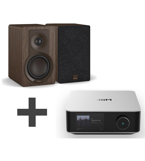 WiiM AMP Ultra silber + Dali Kupid Lautsprecher