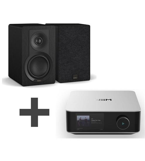 WiiM AMP Ultra silber + Dali Kupid Lautsprecher