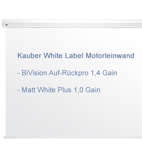 Kauber White Label Motorleinwand 4:3